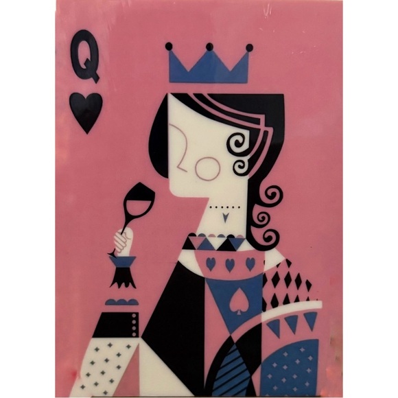 NWT Queen of Hearts Pink Art wooden Trinket Box - Picture 6 of 6